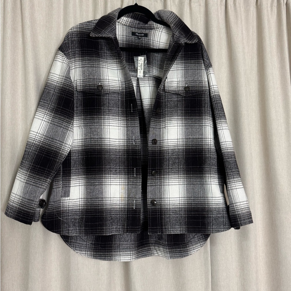 Madewell Black and White Checkered Jacket